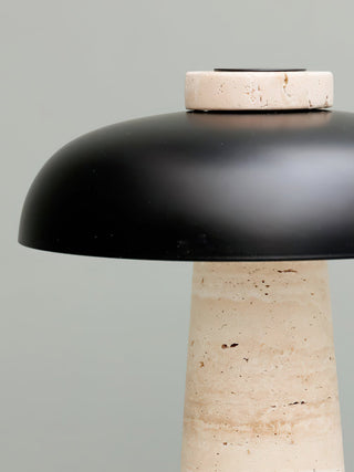 Oakley Lampe à Poser en Travertin