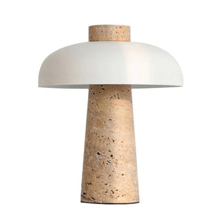 Oakley Lampe à Poser en Travertin