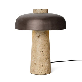 Oakley Lampe à Poser en Travertin