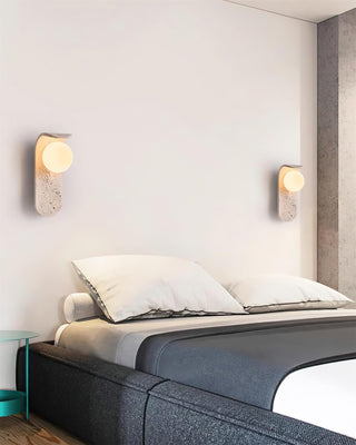 Terra Applique Murale Minimaliste en Travertin-Luire