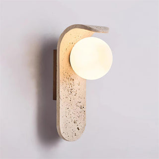 Terra Applique Murale Minimaliste en Travertin-Luire