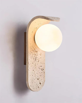 Terra Applique Murale Minimaliste en Travertin-Luire