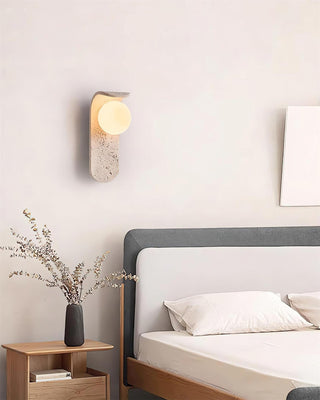 Terra Applique Murale Minimaliste en Travertin-Luire