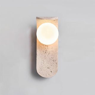 Terra Applique Murale Minimaliste en Travertin-Luire