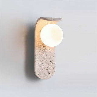 Terra Applique Murale Minimaliste en Travertin-Luire