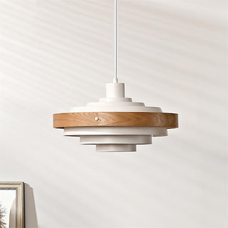 Flare Suspension Moderne Abat-jour Bois Superposé-Luire