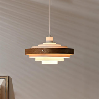 Flare Suspension Moderne Abat-jour Bois Superposé-Luire