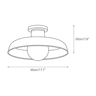 Quasar Lampe de Plafond Semi-Encastrée en Métal et Verre Style Minimaliste Moderne