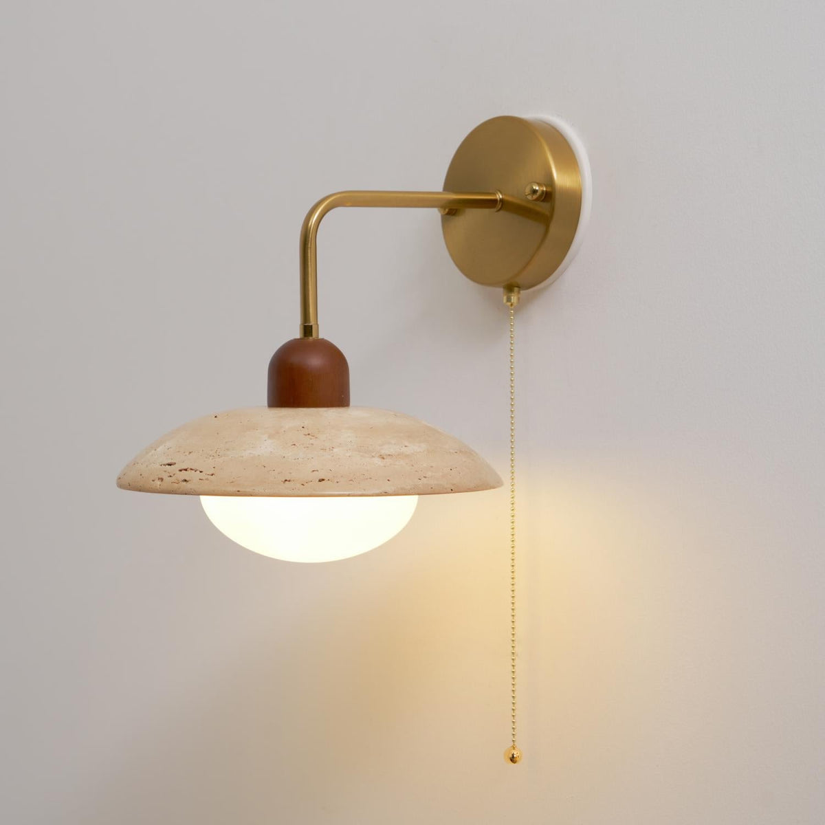 Leto Travertine Wall Sconce-Neutral Decor