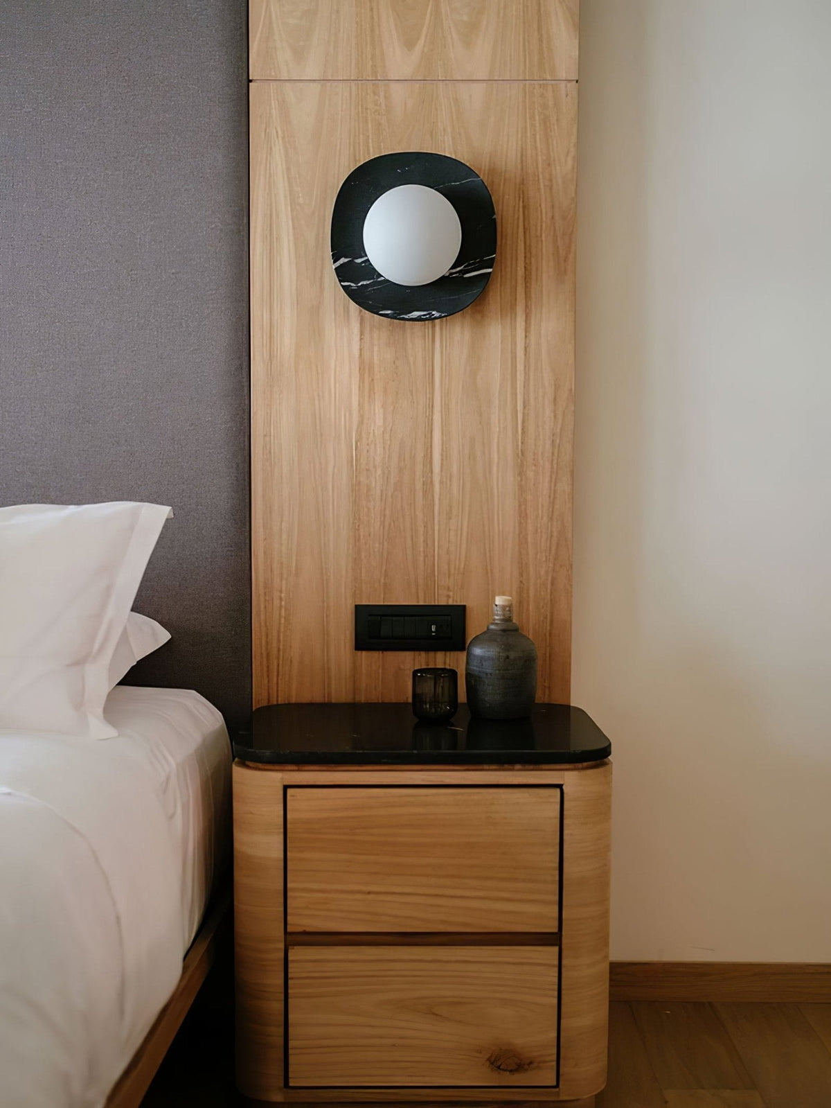 Carrara Cusp Sconce-Neutral Decor