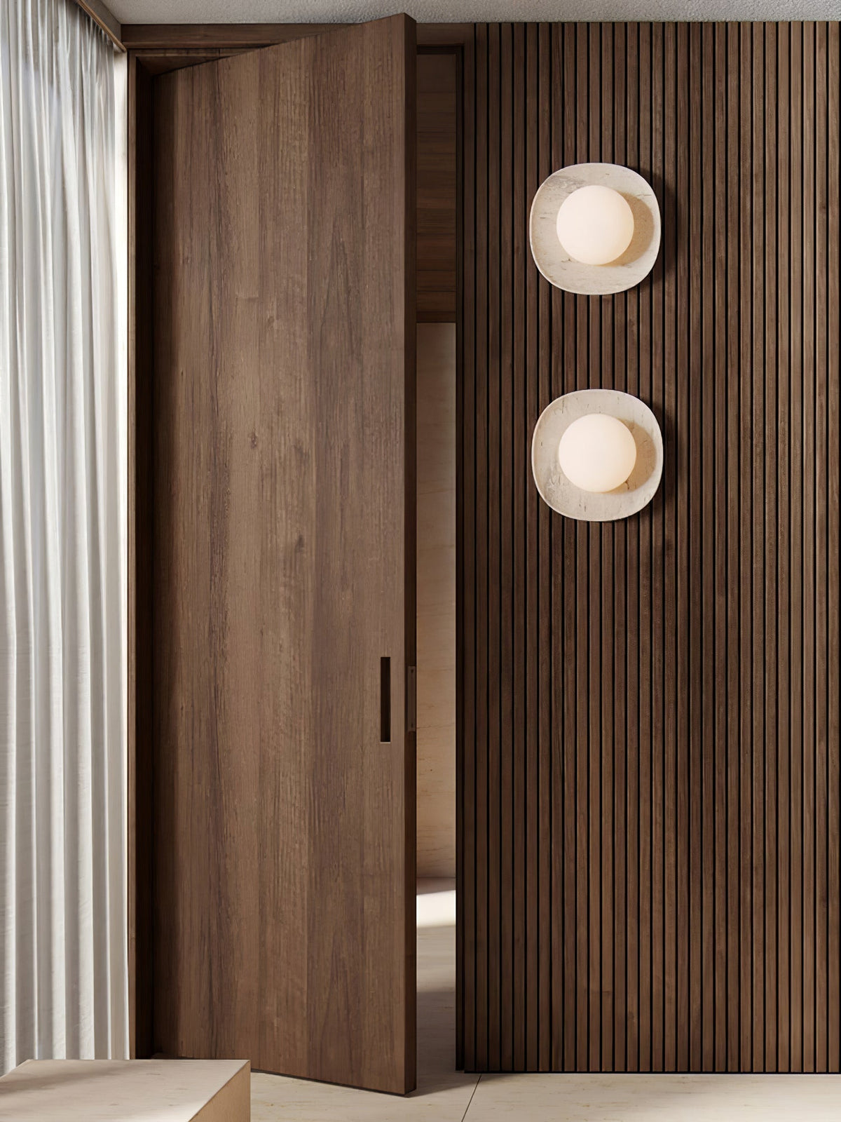 Carrara Cusp Sconce-Neutral Decor