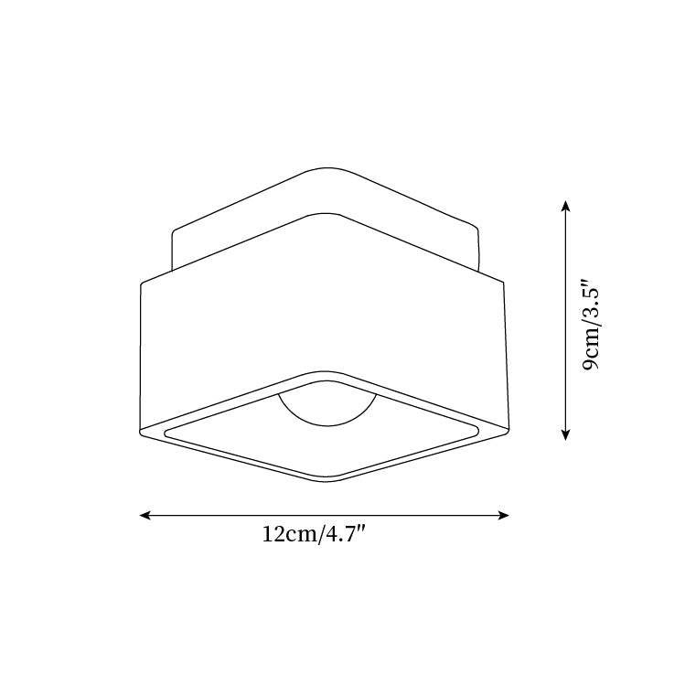 Veloria Ceiling Light Travertine Square Flush Mount-Neutral Decor