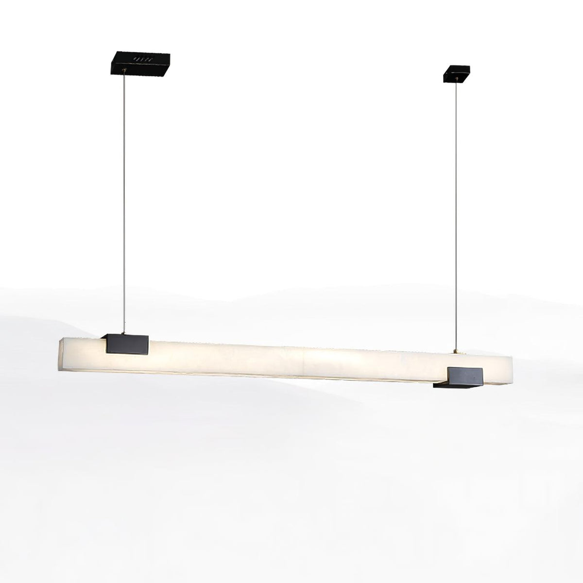 Sylveya Minimaliste Albâtre Linéaire Pendentif Lumière