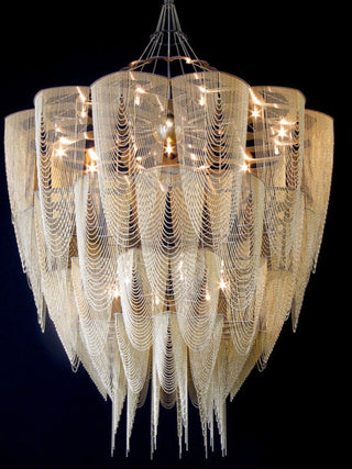 Cascade Aluminum Chain Chandelier-Neutral Decor