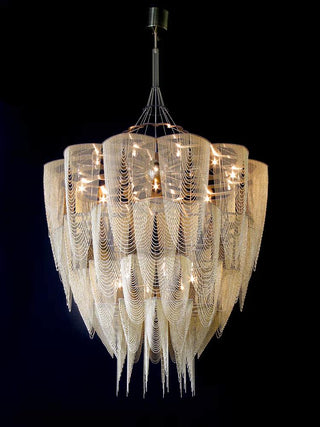 Cascade Aluminum Chain Chandelier-Neutral Decor