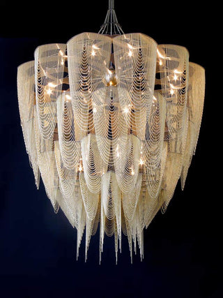 Cascade Aluminum Chain Chandelier-Neutral Decor