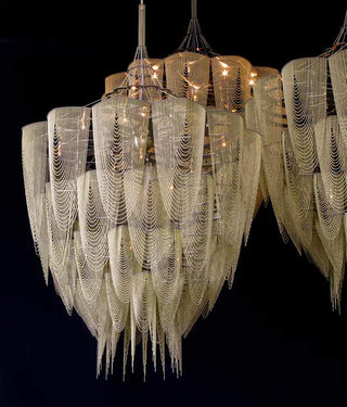 Cascade Aluminum Chain Chandelier-Neutral Decor