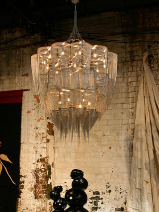Cascade Aluminum Chain Chandelier-Neutral Decor
