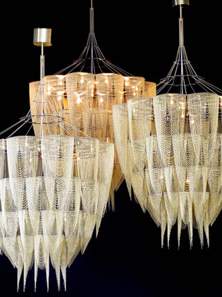 Cascade Aluminum Chain Chandelier-Neutral Decor