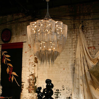 Cascade Aluminum Chain Chandelier-Neutral Decor