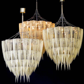 Cascade Aluminum Chain Chandelier-Neutral Decor