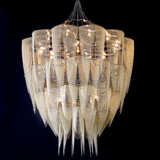 Cascade Aluminum Chain Chandelier-Neutral Decor