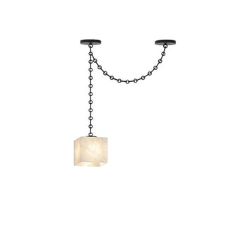 Cascade Chain Cube Chandelier-Neutral Decor