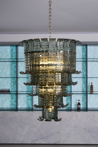 Aurora Lustre Cascade Verre Murano Vintage