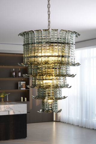 Aurora Lustre Cascade Verre Murano Vintage