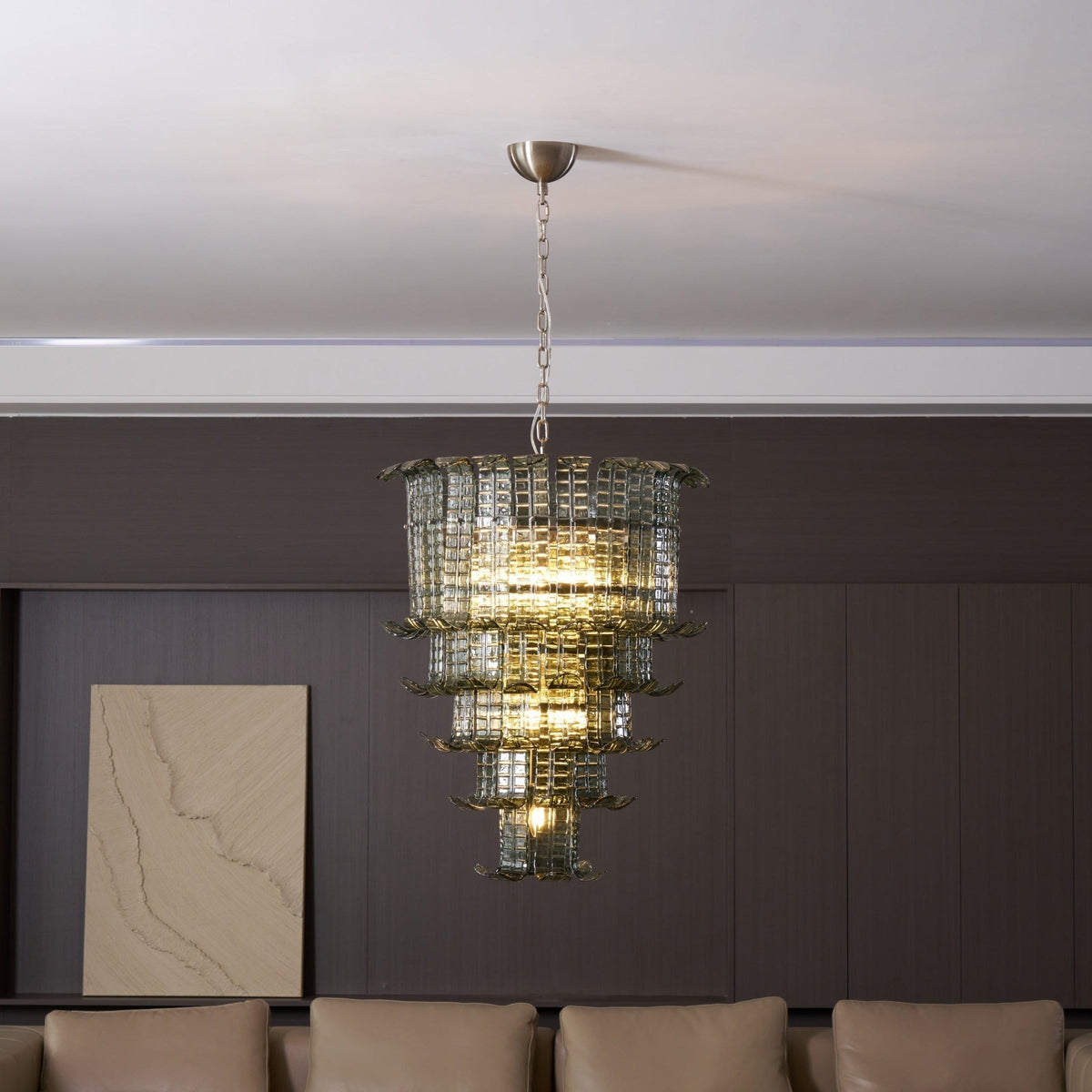 Lauretta Lustre Cascade Verre Murano Vintage