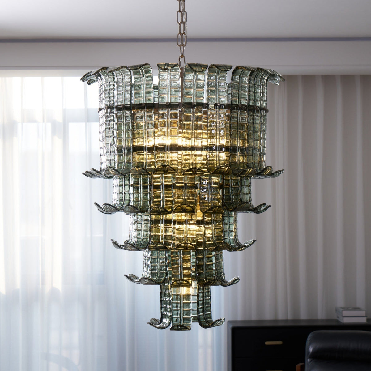Lauretta Lustre Cascade Verre Murano Vintage