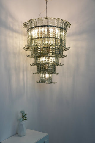 Aurora Lustre Cascade Verre Murano Vintage