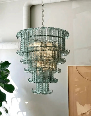 Aurora Lustre Cascade Verre Murano Vintage