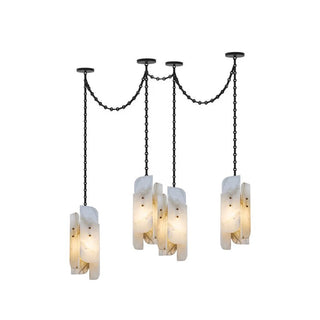 Cascading Chain Cluster Chandelier-Neutral Decor