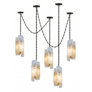 Cascading Chain Cluster Chandelier-Neutral Decor