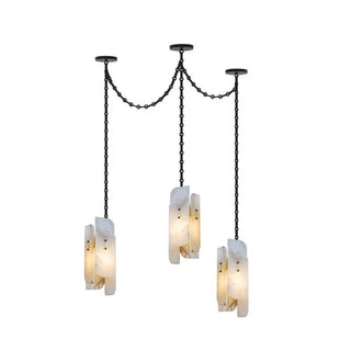 Cascading Chain Cluster Chandelier-Neutral Decor