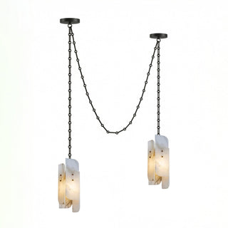 Cascading Chain Cluster Chandelier-Neutral Decor