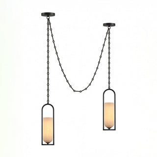Cascading Chain Lantern Chandelier-Neutral Decor