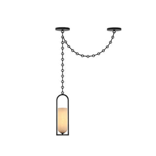 Cascading Chain Lantern Chandelier-Neutral Decor