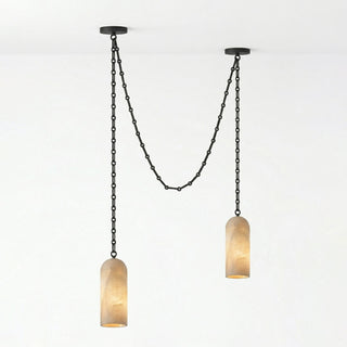 Cascading Chain Capsule Chandelier-Neutral Decor