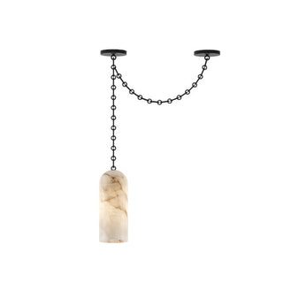 Cascading Chain Capsule Chandelier-Neutral Decor