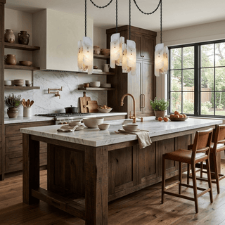 Cascading Chain Cluster Chandelier-Neutral Decor