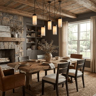 Cascading Chain Cylinder Chandelier-Neutral Decor