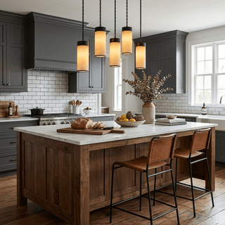 Cascading Chain Cylinder Chandelier-Neutral Decor