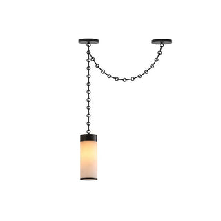 Cascading Chain Cylinder Chandelier-Neutral Decor