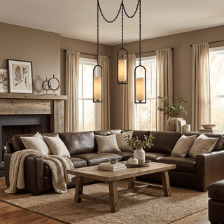 Cascading Chain Lantern Chandelier-Neutral Decor