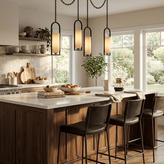 Cascading Chain Lantern Chandelier-Neutral Decor