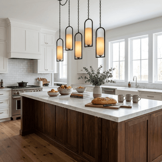 Cascading Chain Lantern Chandelier-Neutral Decor
