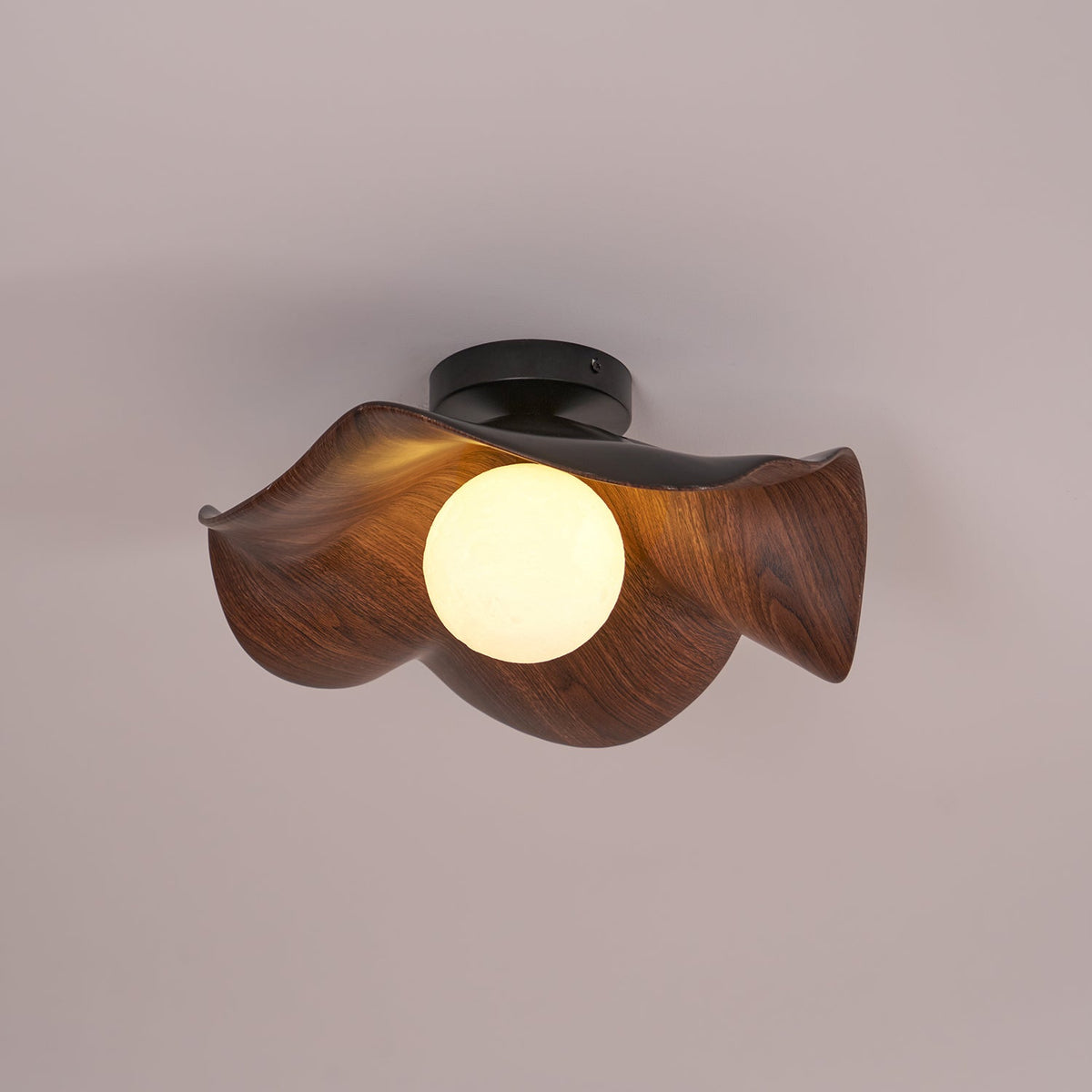Lanoe Plafonnier Noir Bois