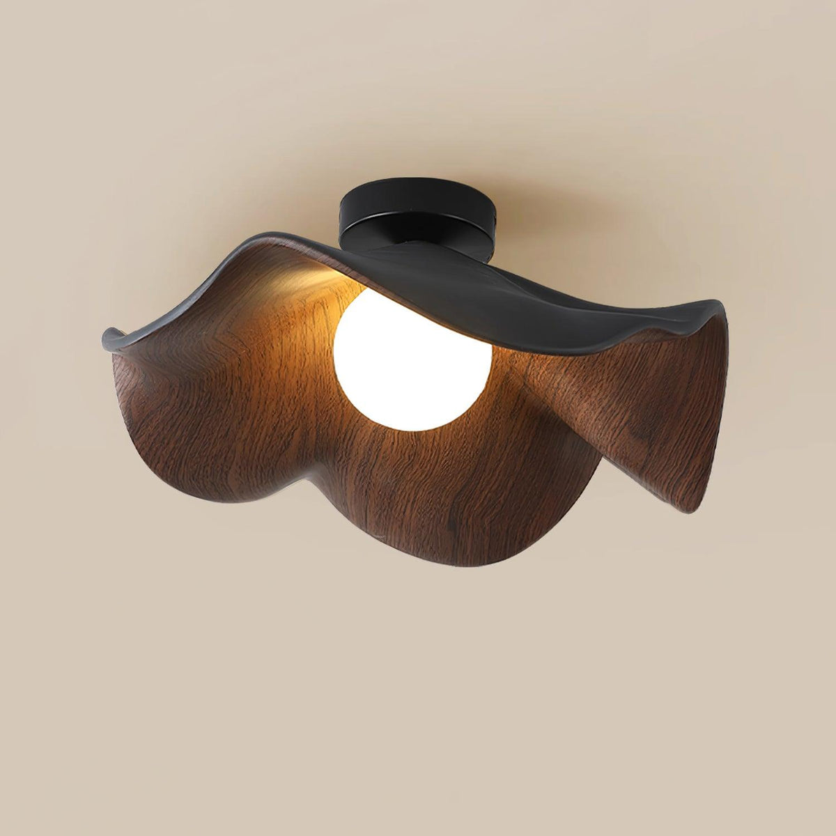 Lanoe Plafonnier Noir Bois